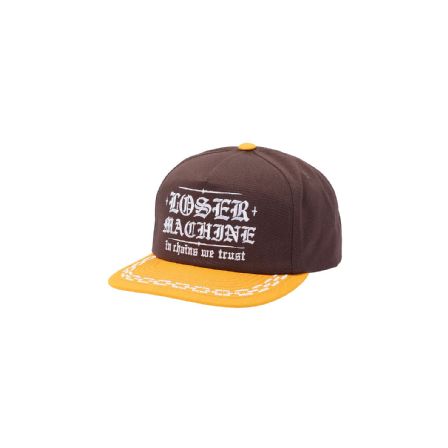 LOSER MACHINE - SNAPBACK TRUST HAT BROWN/GOLD