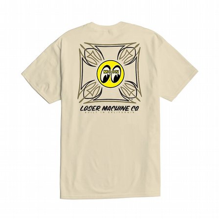 LOSER MACHINE - T-SHIRT MOONEYES BLUE COLLAR STOCK CREAM