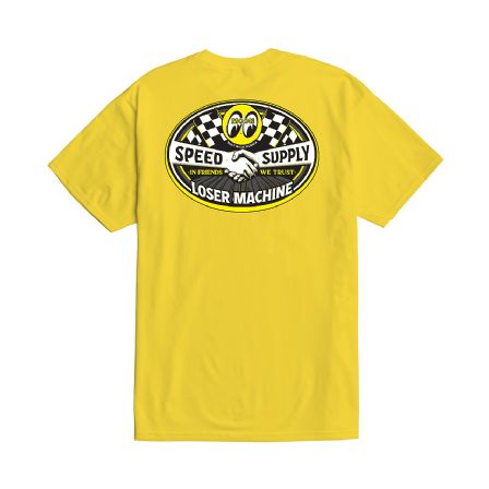 LOSER MACHINE - T-SHIRT MOONEYES HANDSHAKE YELLOW