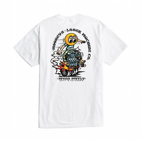 LOSER MACHINE - T-SHIRT MOONEYES POWER SLIDE WHITE