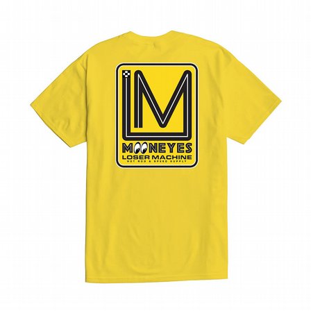 LOSER MACHINE - T-SHIRT MOONEYES RACE TRACK STOCK YELLOW