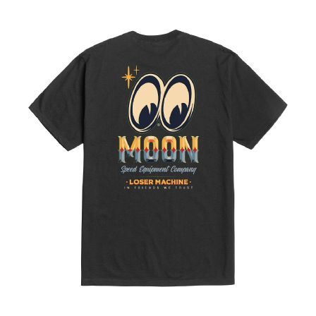 LOSER MACHINE - T-SHIRT MOONEYES SIGN BOARD BLACK