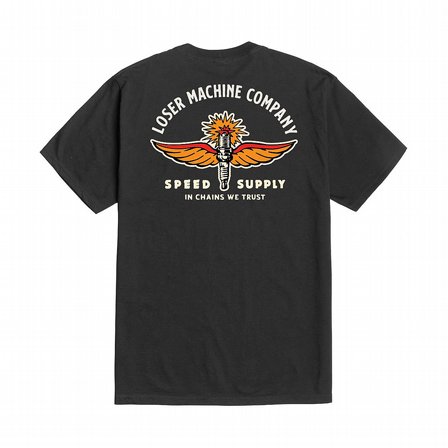 LOSER MACHINE - T-SHIRT SPARK PLUG STOCK BLACK