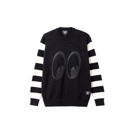 LOSER MACHINE - THROTTLE CREW KNIT BLACK/WHITE