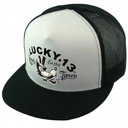 LUCKY 13 CAP - THE MR WOLF BLK/WHT