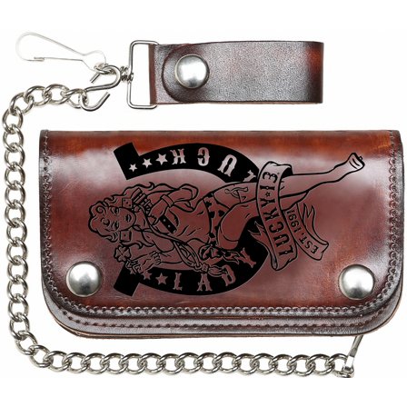 LUCKY 13 WALLET - The Lady Luck Antiqued brown