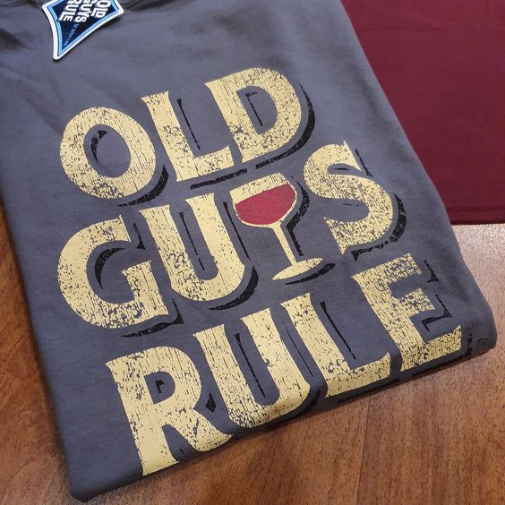OLD GUYS RULE T-SHIRT - IMPROVED WITH AGE GRAY