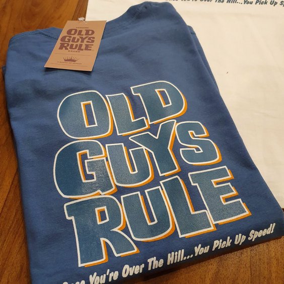 OLD GUYS RULE T-SHIRT - OVER THE HILL BL