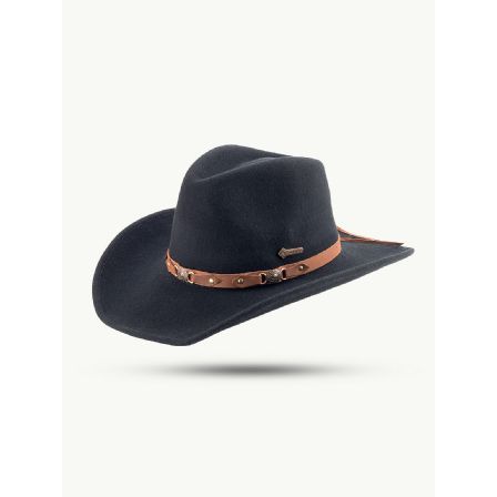 SCIPPIS HATT - BANDIT Black Wool Hat