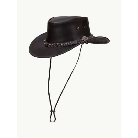 SCIPPIS HATT - IRONBARK Leather hat darkbrown