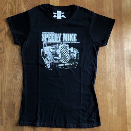 SPEEDY MIKE DAMT-SHIRT - STRAIGHT FROM SVART