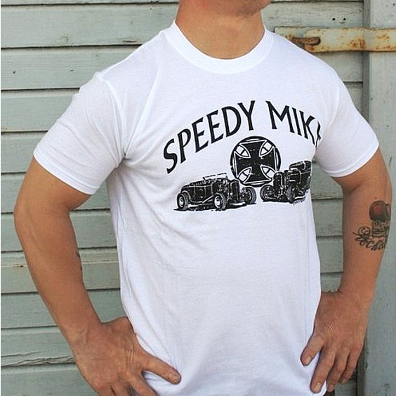 SPEEDY MIKE T-SHIRT - HOTROD RACE VIT