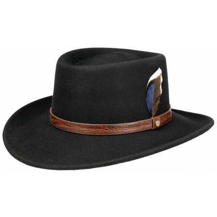 STETSON HATT - GAMBLER WOOLFELT BLACK