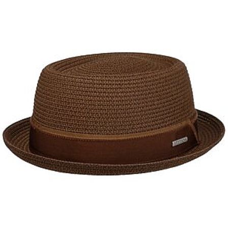 STETSON HATT - PORK PIE TOYO STRAW BROWN