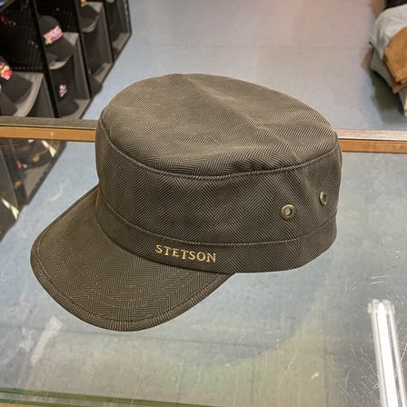 STETSON KEPS - ARMY CAP HERRINGBONE