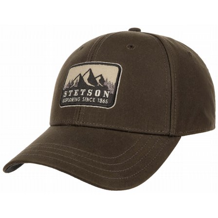 STETSON KEPS - BASEBALL CAP WAXED COTTON BROWN
