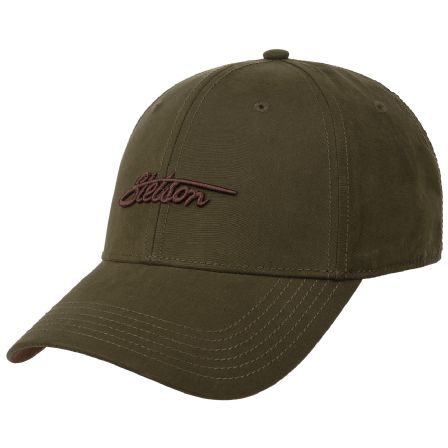 STETSON KEPS - BASEBALL CAP WAXED COTTON OLIVGREEN