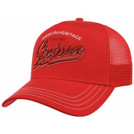 STETSON KEPS - TRUCKER CAP AMERICAN HERITAGE CLASSIC FIRE-RED