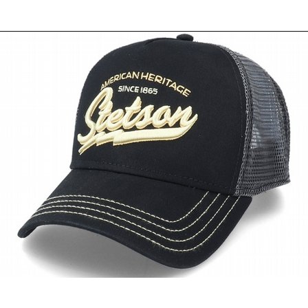 STETSON KEPS - TRUCKER CAP AMERICAN HERITAGE CLASSIC SVART