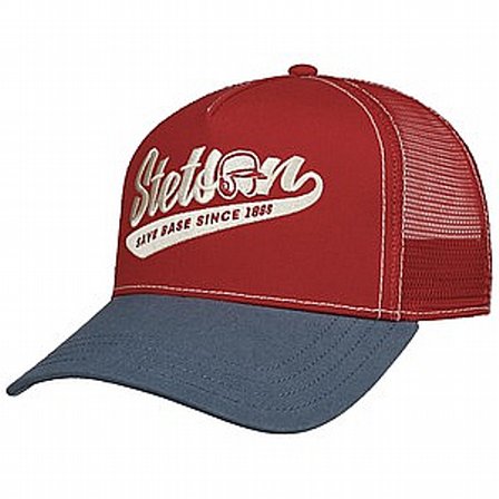 STETSON KEPS - TRUCKER CAP BASEBALL MATCH R�D