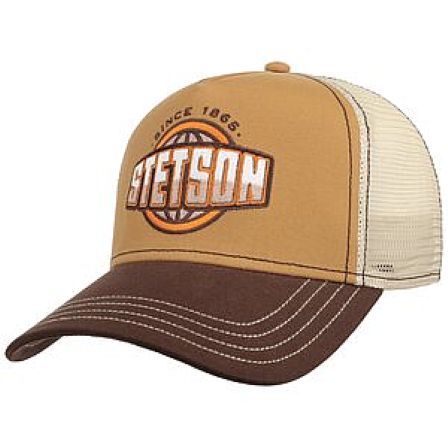STETSON KEPS - TRUCKER CAP CLASSIC GLOBE BRUN