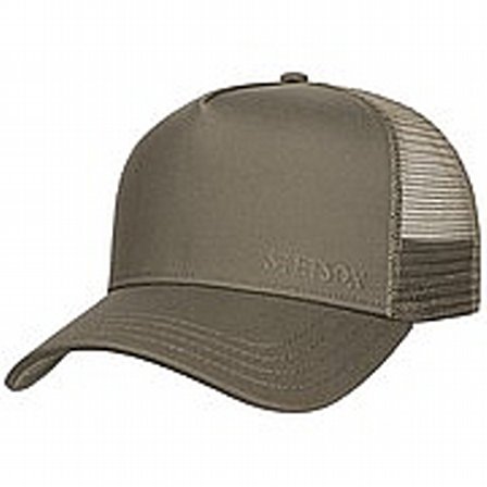 STETSON KEPS - TRUCKER CAP COTTON OLIV