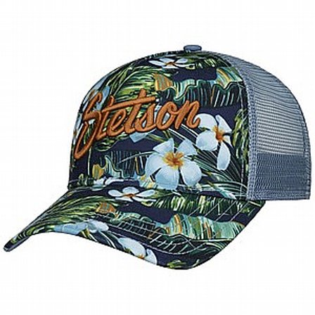 STETSON KEPS - TRUCKER CAP HAWAII FLOWER BL�