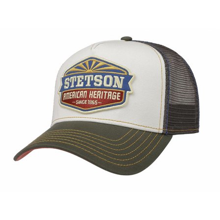 STETSON KEPS - TRUCKER CAP NEW AMERICAN HERITAGE TRUCKER CAP GREY