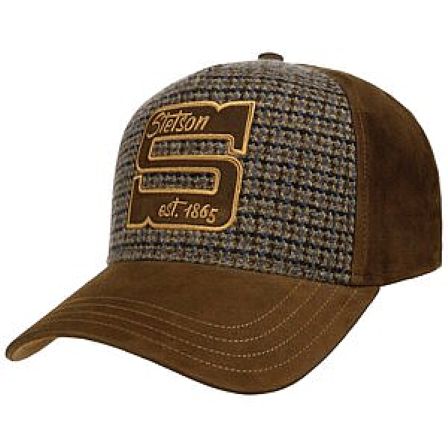 STETSON KEPS - TRUCKER CAP OILY GOAT CASHNERE /WOOL BROWN