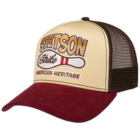 STETSON KEPS - TRUCKER CAP STRIKE BROWN