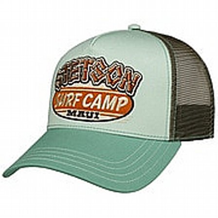 STETSON KEPS - TRUCKER CAP SUFR CAMP MINTGR�N