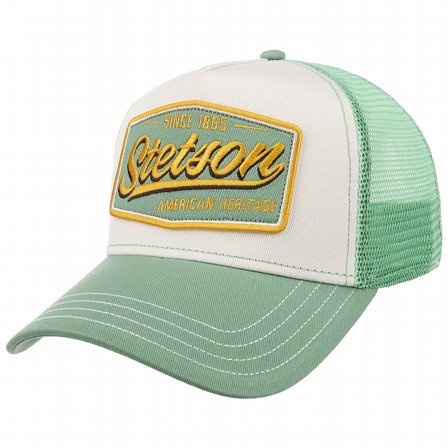 STETSON KEPS - TRUCKER CAP VINTAGE TURKOS/OFFWHITE