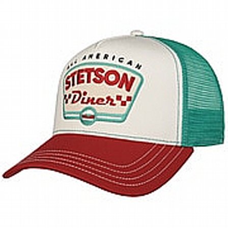 STETSON KEPS - TRUCKER KEPS ALL AMERI CAN DINNER VIT/R�D