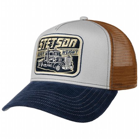 STETSON KIDS KEPS - TRUCKER CAP HEAVY WEIGHT BROWN