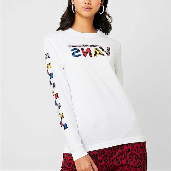 VANS GIRLY BASEBALL TEE - TANGLE LNGRMAD T-SHIRT