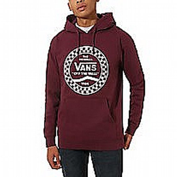 VANS HOOD - CHECKERED SIDE MAROON