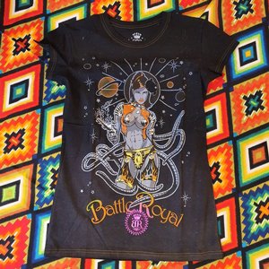 BATTLE ROYAL TISCHA TOP - MOON CHILD BLACK