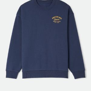 BRIXTON CRWVNECK - STRATON WASHED NAVY