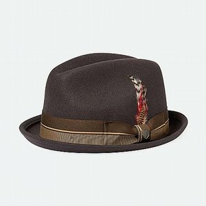 BRIXTON HATT - 20TH ANNIVERSARY GAIN FEDORA CHOCOLTE/GOLD