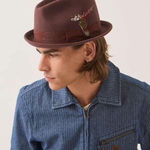 BRIXTON HATT - GAIN FEDORA - CHESTNUT 2 thumbnail