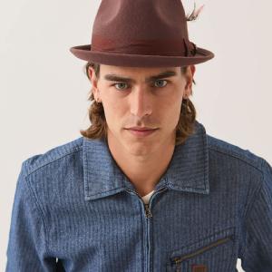 BRIXTON HATT - GAIN FEDORA - CHESTNUT 3 thumbnail