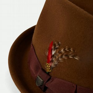 BRIXTON HATT - GAIN FEDORA - COFFEE7CHESTUT 4 thumbnail