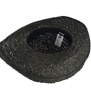 BRIXTON HATT - HOUSTON II STRAW COWBOY HAT - BLACK 3 thumbnail