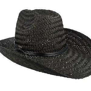 BRIXTON HATT - HOUSTON II STRAW COWBOY HAT - BLACK 2 thumbnail