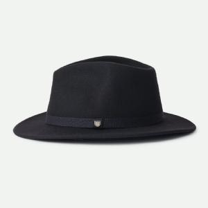 BRIXTON HATT - MESSER PACKABLE FELT FEDORA BLACK 2 thumbnail