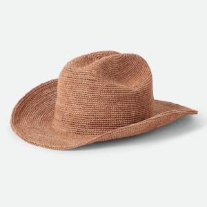 BRIXTON HATT - ODESSA STRAW PACKABLE COWBOY HAT ITALIAN CLAY