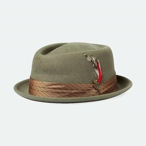 BRIXTON HATT - STOUT PORK PIE - LIGHT MOSS/COFFEE DIAMOND