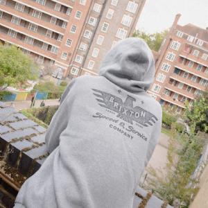BRIXTON HOOD - EWING HEATHER GREY 4 thumbnail