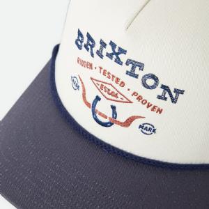 BRIXTON KEPS - BEEKMAN C NP MP TRUCKER HAT OFF WHITE/NAVY 3 thumbnail