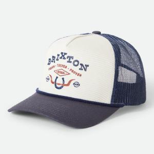 BRIXTON KEPS - BEEKMAN C NP MP TRUCKER HAT OFF WHITE/NAVY